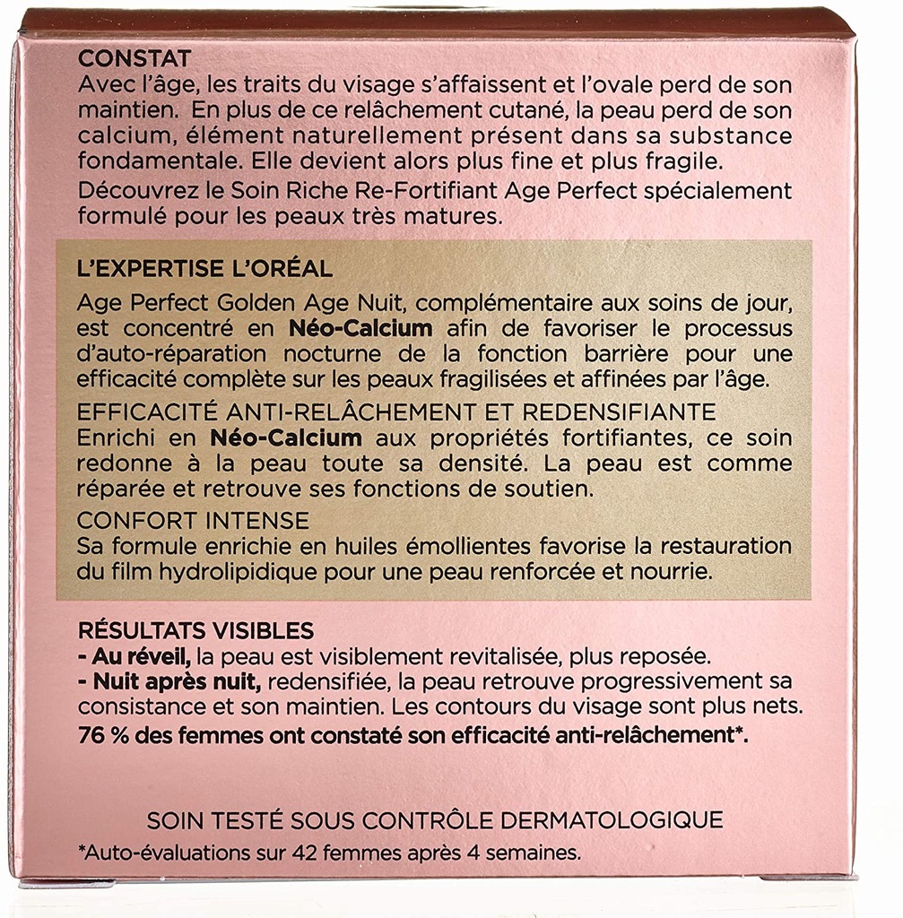 L'Oréal Soin Nuit Age Perfect Golden Age Néo-Calcium Peaux Très Matures 50ml