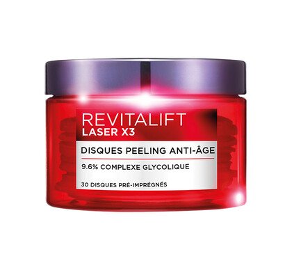 L’Oréal Revitalift Laser x 3 à L’Acide Glycolique Disques Peeling Anti-Âge x 30