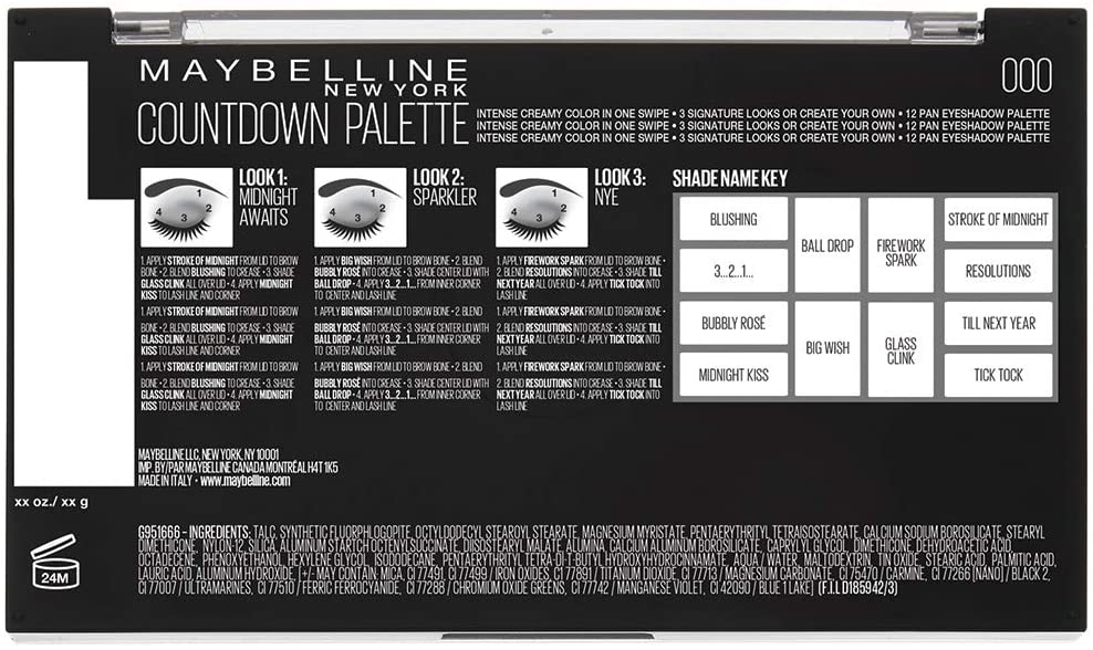 Maybelline Palette Fards à  Paupières Countdown Nu