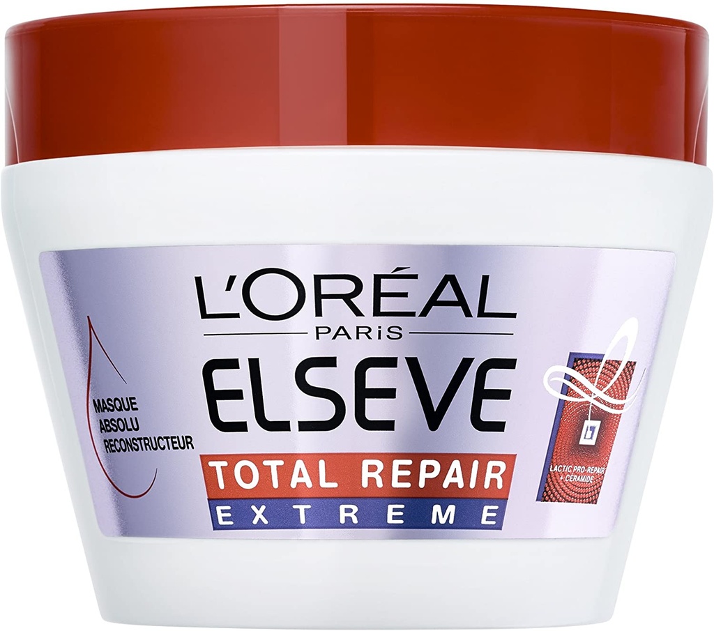 L'Oréal Elsève Total Repair 5 Extreme  Masque à Rincer Nutrition Intense Cheveux Secs à Très Abîmes 300 ml