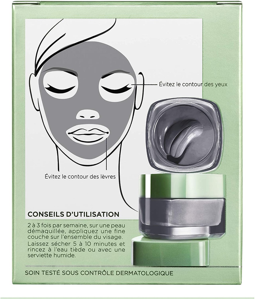 L’Oréal Masque Argile Pure Détoxifiant Charbon 50ml