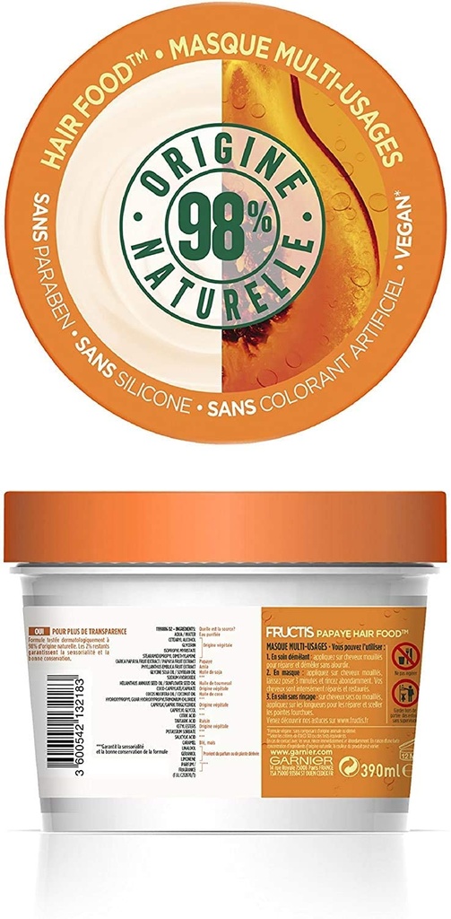Garnier Fructis Masque Nourrissant Hair Food Papaye 390 ml