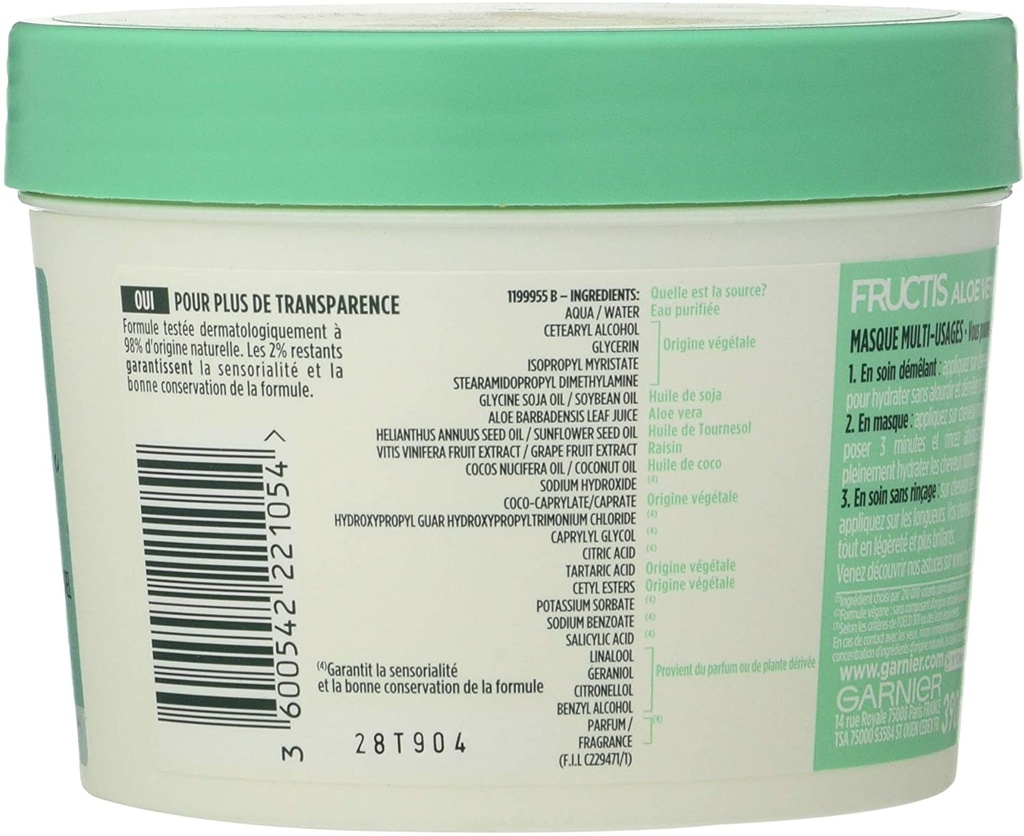 Garnier Fructis Masque Nourrissant Hair Food Aloe Vera 390 ml