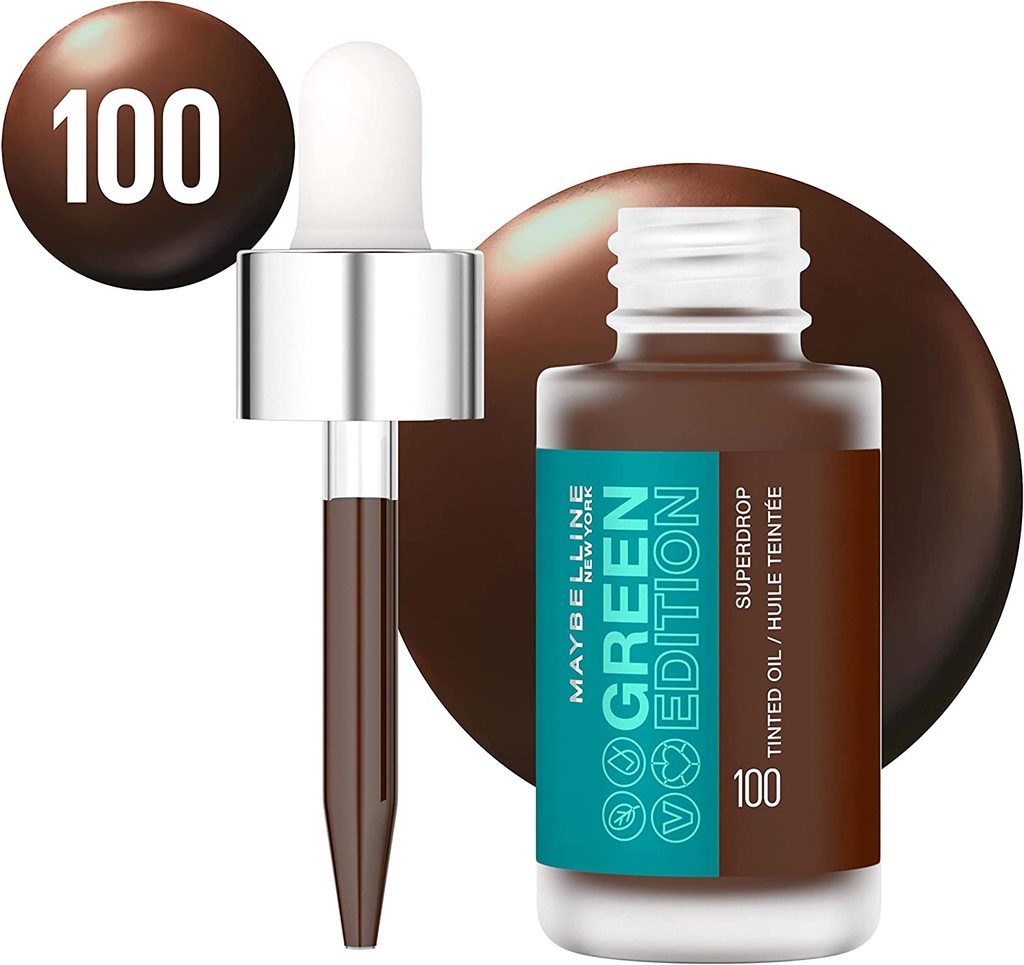 Maybelline Green Edition Superdrop Huile Teintée Visage N°100  20ml