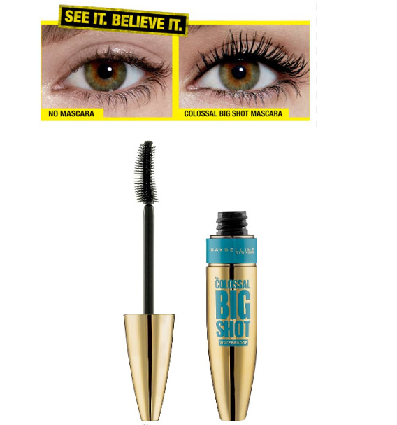 Maybelline The Colossal Big Shot Waterproof Mascara Black 9.5ml