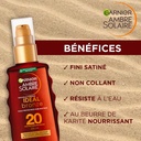 Garnier Ambre Solaire Ideal Bronze Huile Protectrice Sublimatrice SPF 20 Au Beurre De Karité 150ml