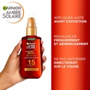 Garnier Ambre Solaire Ideal Bronze Huile Protectrice Sublimatrice SPF 15 Au Beurre De Karité 150ml