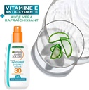 Garnier Ambre Solaire Invisible Protect Refresh Eau Solaire SPF 30 à La Vitamine E Et à L'Aloe Vera 200ml
