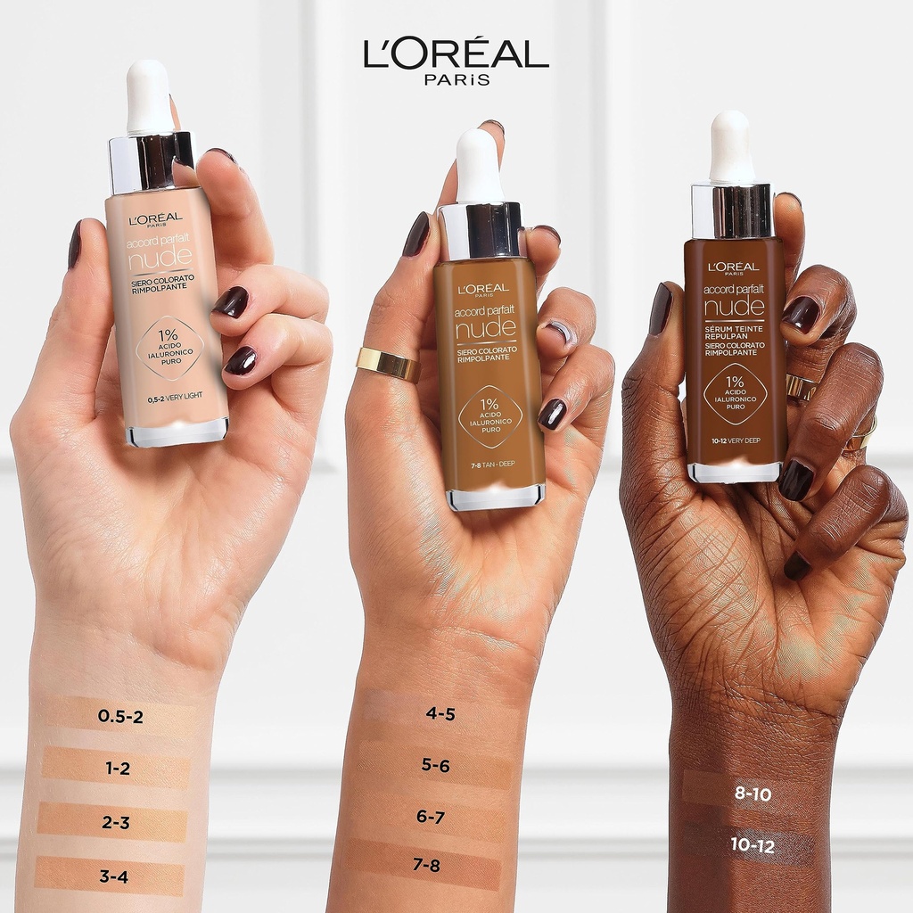 L'Oréal Accord Parfait Nude Sérum De Teint 8 à 10 Deep 30ml