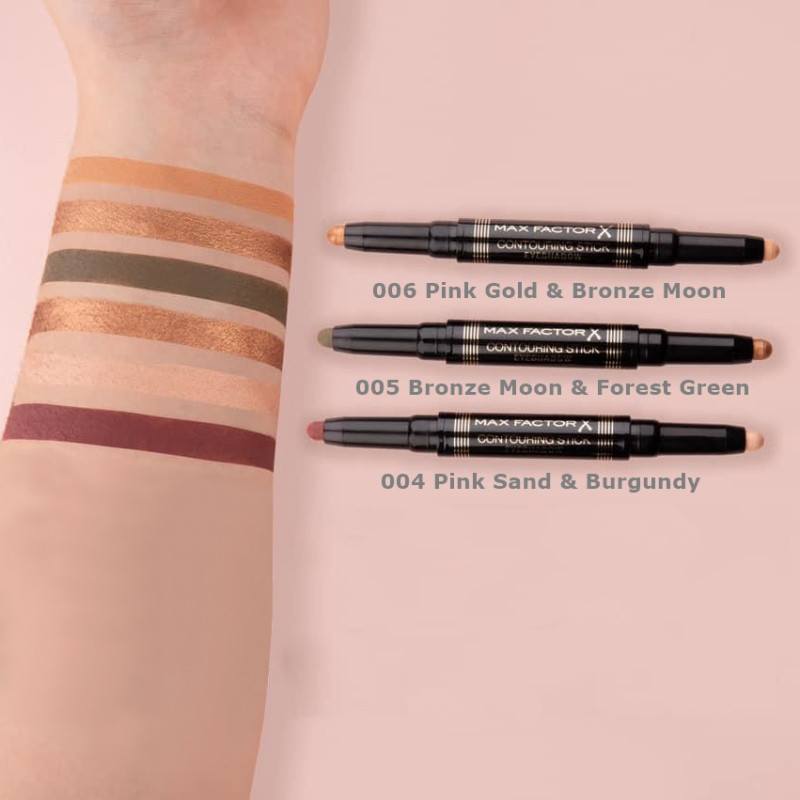 Max Factor Contouring Stick Ombre à Paupières Double Face 005 Forest Green & Bronze Moon
