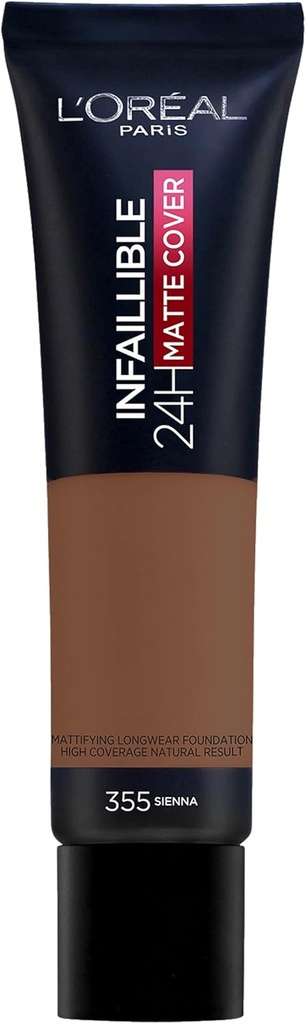 [LOR629] L'Oréal Infaillible 24H Matte Cover Fond de Teint 355 Terre De Sienne 30ml