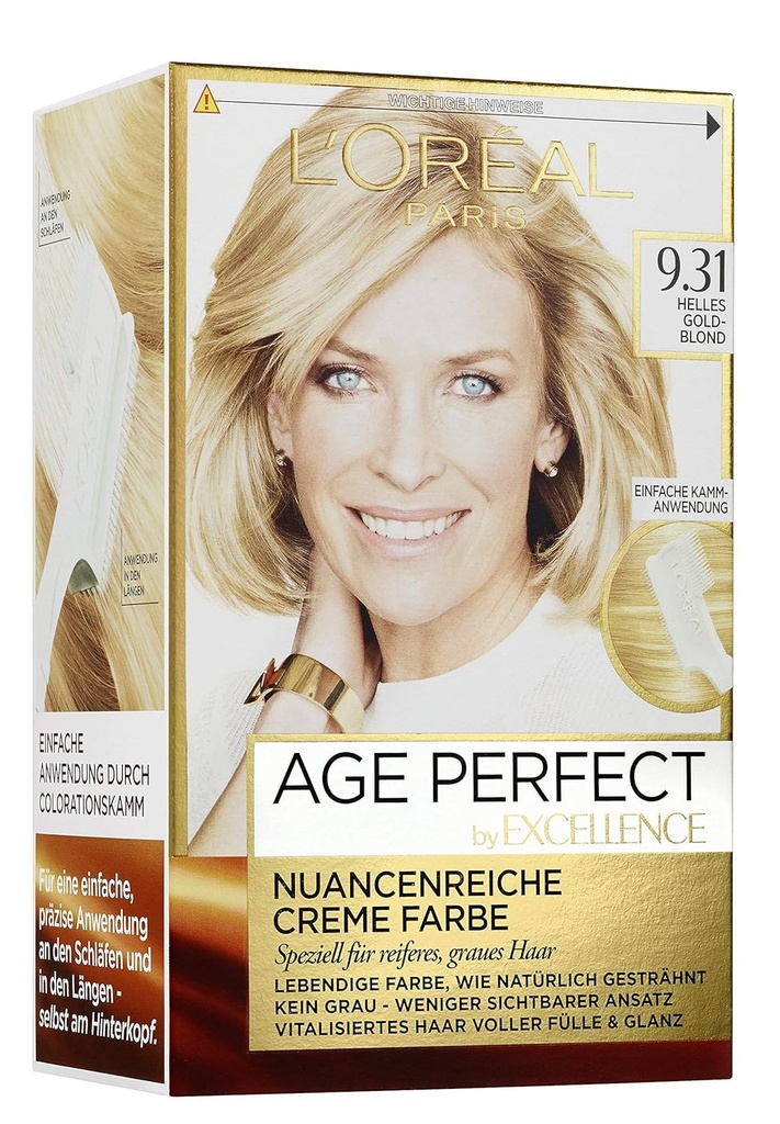 L'Oréal Excellence Age Perfect Coloration Permanente 9.31 Helles Gold Blond