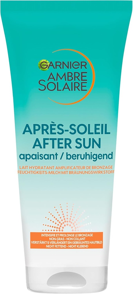 [GAR116] Garnier Ambre Solaire Après Soleil Soin Hydratant Amplificateur De Bronzage 200ml