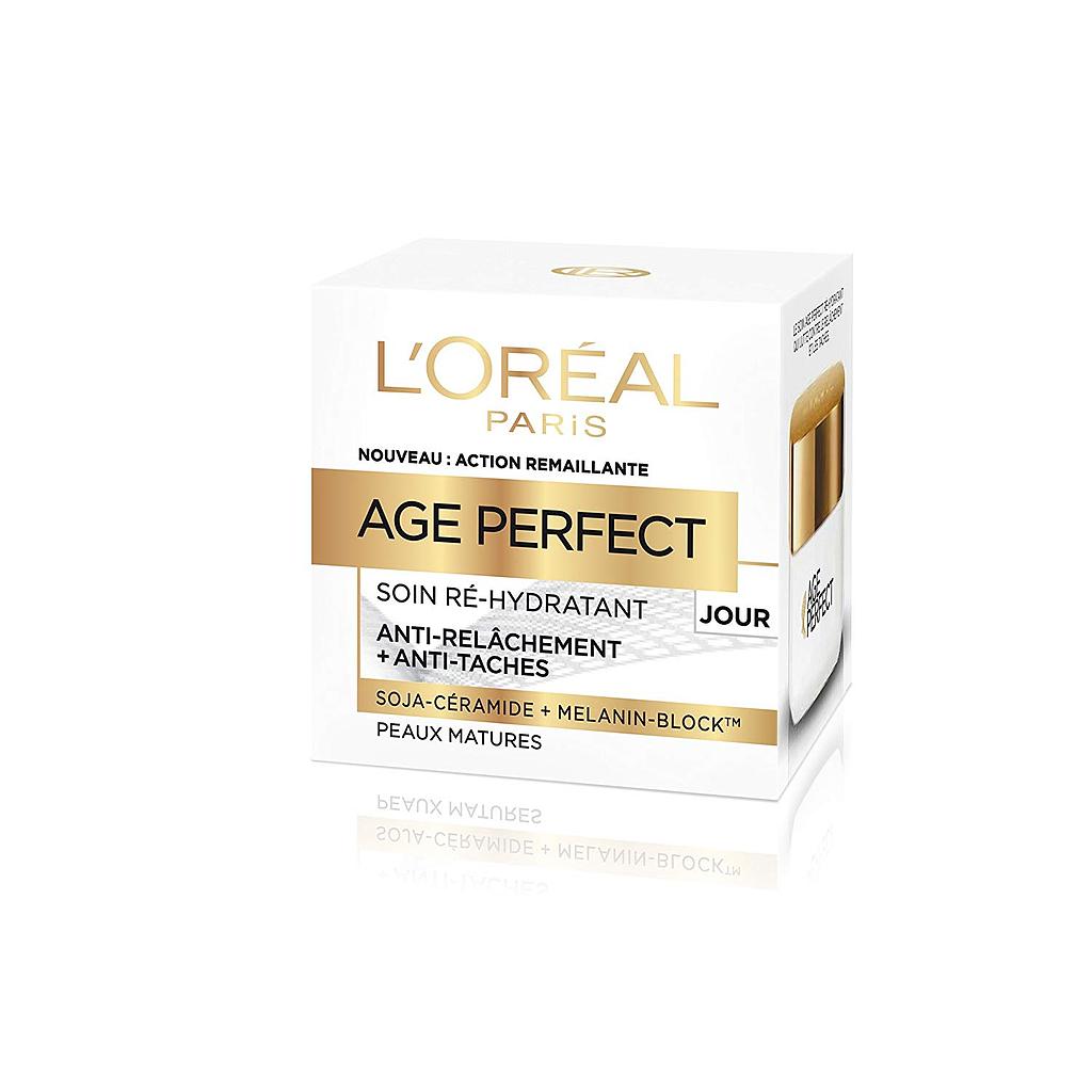 [LOR516] L'Oréal Age Perfect Soin Jour Ré-Hydratant Anti-Relâchement & Anti-Tâches Peaux Matures 50ml