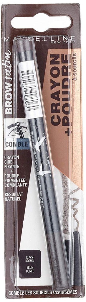 Maybelline Brow Satin Crayon A Sourcils Black Brow
