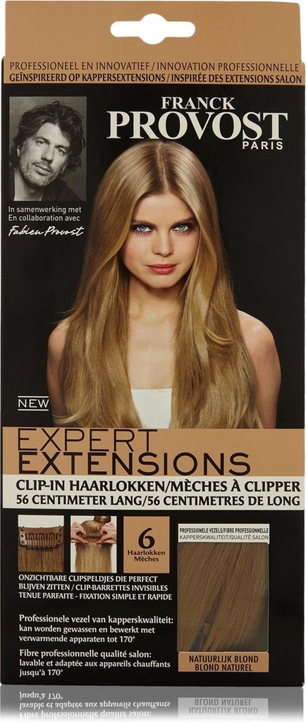 Franck Provost Expert Extensions 6 Mèches A Clipper Blond Naturel 56 cm