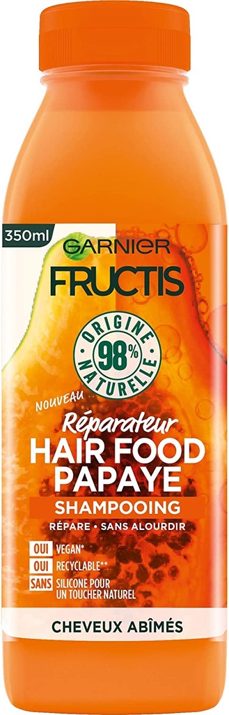 Garnier Fructis Hair Food Shampooing Réparateur A La Papaye 350ml