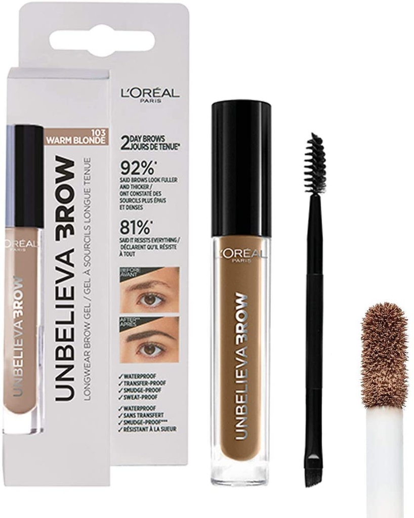 [LOR705] L'Oréal Unbelievabrow Gel A Sourcils Longue Tenue 103 Warm Blonde 3.4 ml