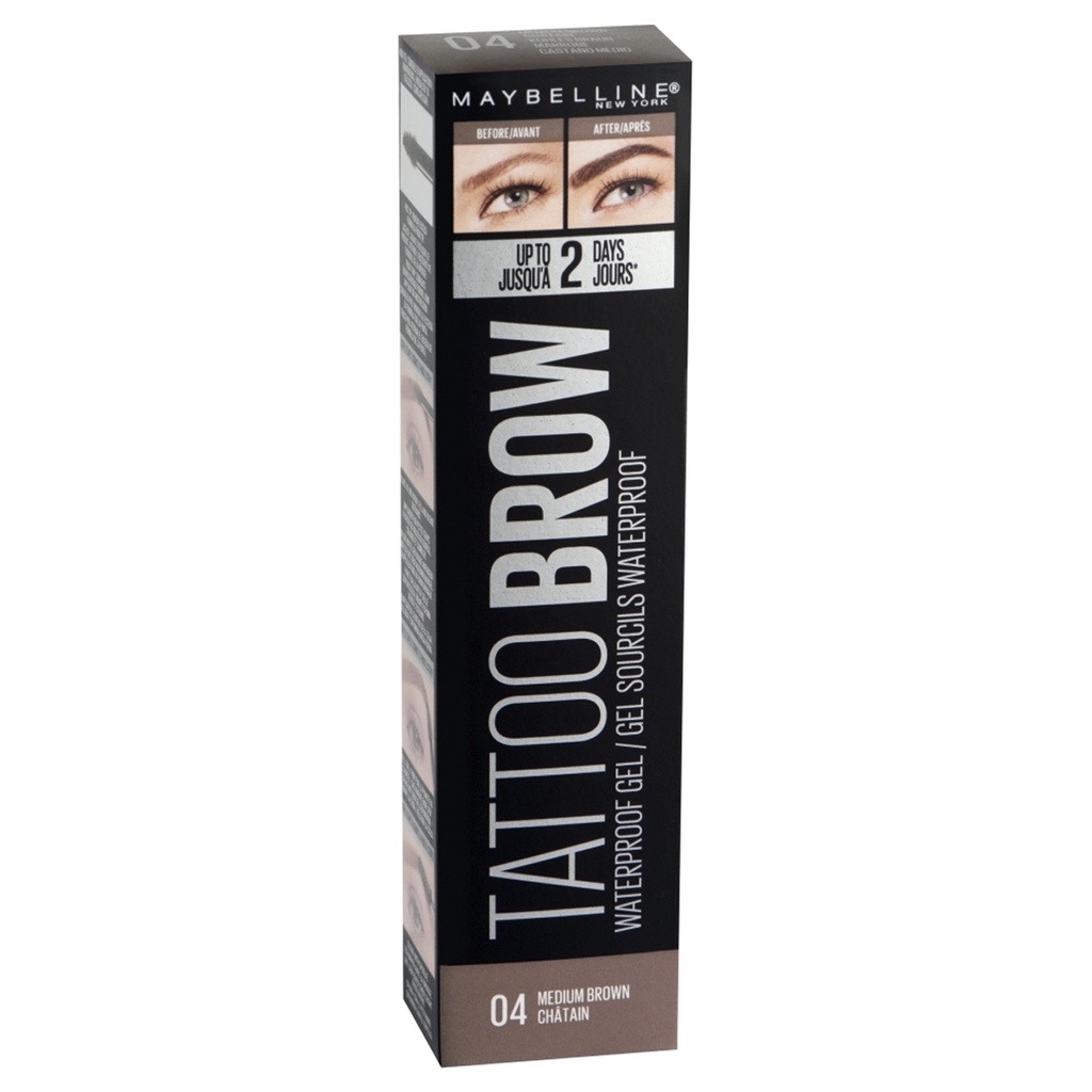 [MAY18] Maybelline Tattoo Brow Gel à Sourcils Waterproof 04 Châtain 5g