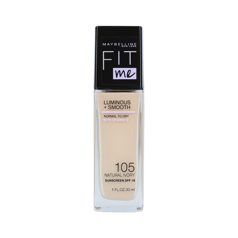 Maybelline Fit Me Luminous & Smooth Fond de Teint 105 Natural Ivory 30ml
