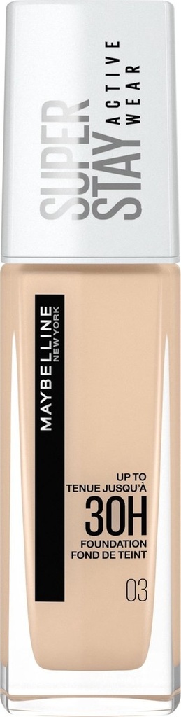 [MAY331] Maybelline Super Stay 30H Active Wear Fond de Teint 03 True Ivory 30ml