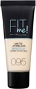 Maybelline Fit Me Matte & Poreless Fond de Teint Fluide 095 Porcelaine Claire 30ml