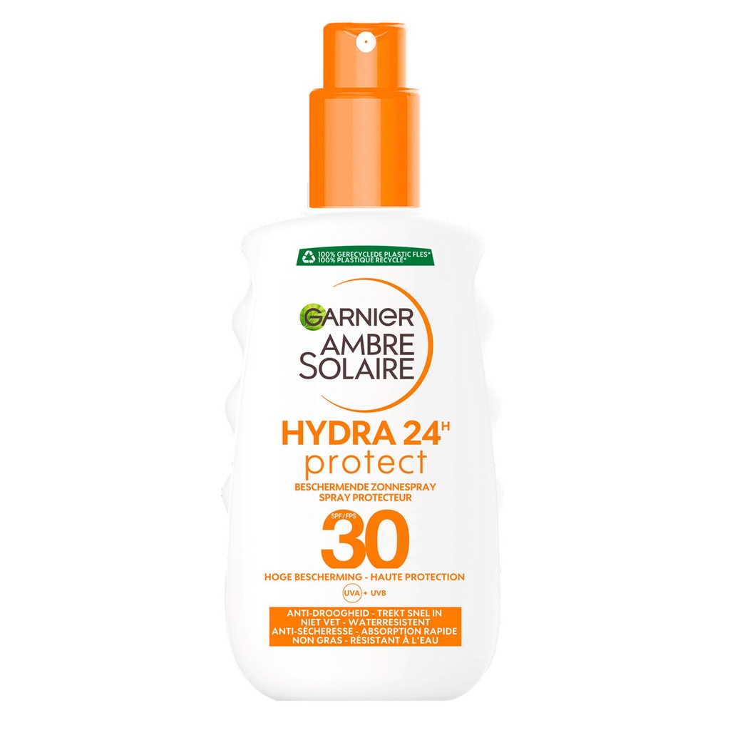Garnier Ambre Solaire Hydra 24H Protect Crème Solaire SPF 30 Anti Sécheresse 200ml