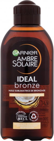 Garnier Ambre Solaire Ideal Bronze Huile Sublimatrice de Bronzage à L'Huile de Coco 200ml
