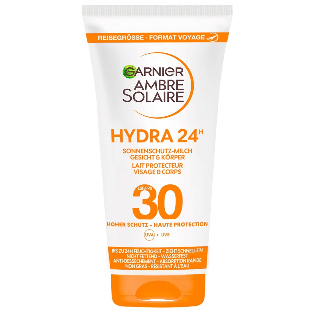 Garnier Ambre Solaire Hydra 24H Lait Protecteur SPF 30 Visage Et Corps 50ml