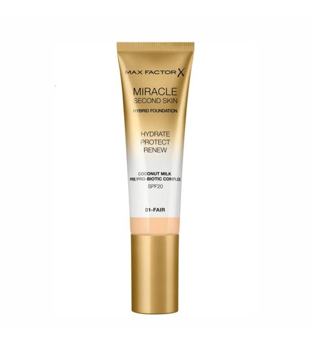 Max Factor Miracle Second Skin Fond De Teint 01 Fair SPF 20 30ml