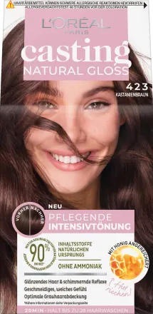 L'Oréal Casting Natural Gloss Coloration Cheveux 423 Chatain Brun 