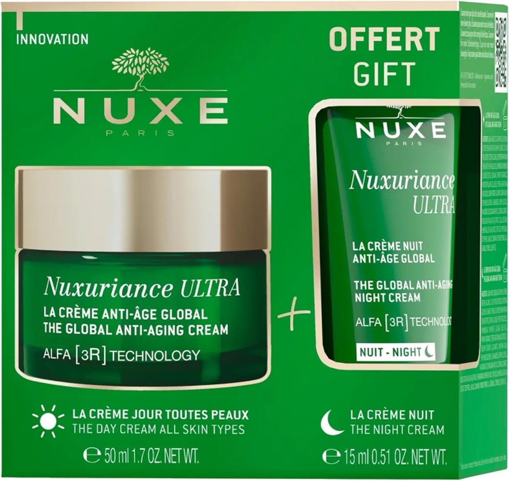 Nuxe Nuxuriance Ultra Coffret Crème Riche Anti-Âge Global 50 ml Toutes Peaux + Crème Nuit Anti-Âge Global 15ml 