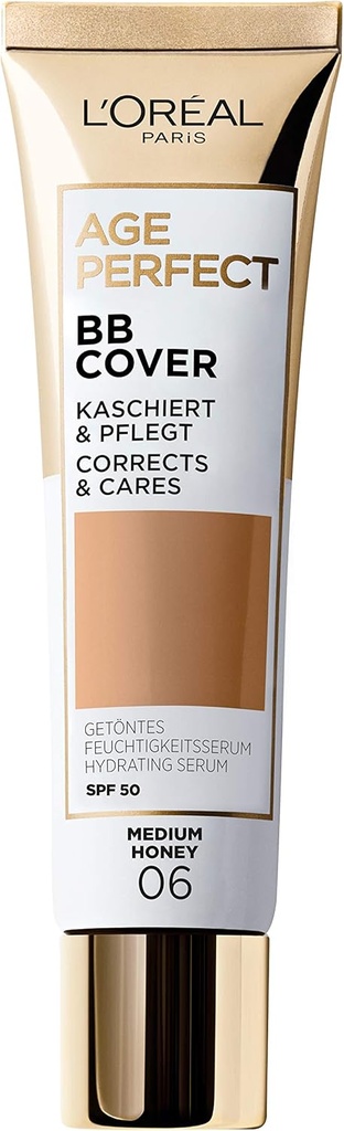 L'Oréal Age Perfect BB Cover SPF 50 Sérum Hydratant 06 Medium Honey 30ml