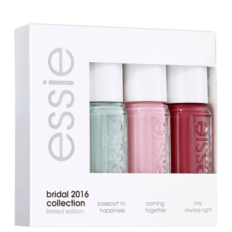 Essie Coffret Bridal 2016 Collection Limited Edition Passport To Happiness, Coming Together, Mrs Always-Right 3x5ml