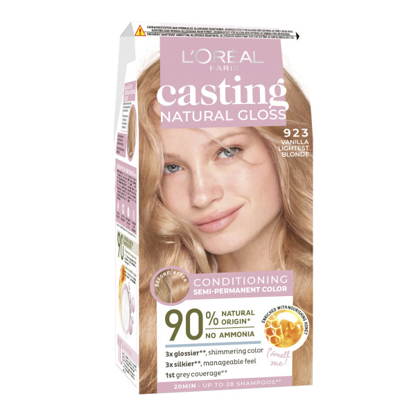 L'Oréal Casting Natural Gloss Coloration Cheveux 923 Vanilla Lightest Blonde