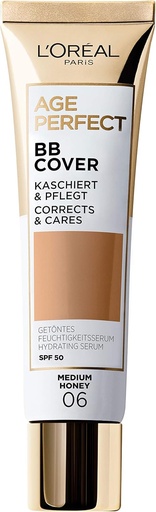 [LOR561] L'Oréal Age Perfect BB Cover SPF 50 Sérum Hydratant 06 Medium Honey 30ml
