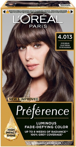 [LOR579] L'Oréal Préférence Coloration Permanente 4.013 Paris Refined Brown