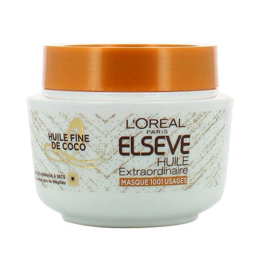 L'Oréal Elsève Huile Extraordinaire Coco Masque à Rincer Nutrition Intense Cheveux Normaux à Secs 300 ml