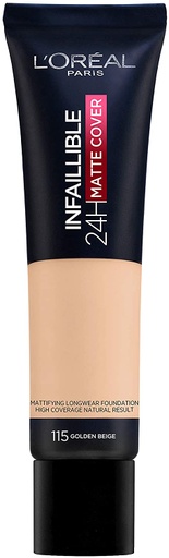 [LOR497] L'Oréal Infaillible 24H Matte Cover Fond de Teint 115 Beige Doré 30ml