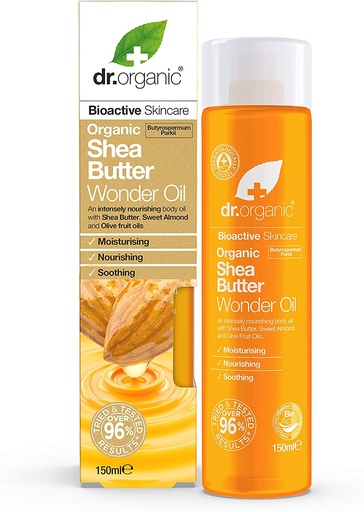 [ORGA1] Dr.Organic Huile Pour Le Corps Organic Shea Butter Wonder Oil Végan 150ml