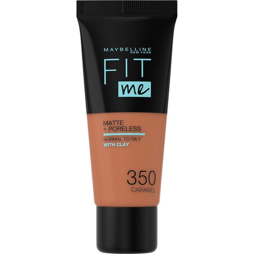 [MAY371] Maybelline Fit Me Matte & Poreless Fond de Teint Fluide 350 Caramel 18ml
