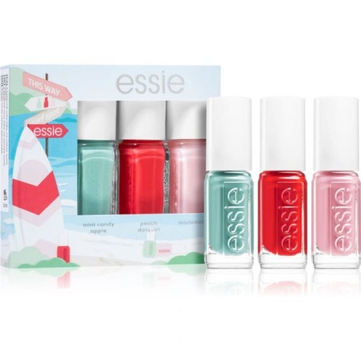 [ESS3] Coffret Essie Vernis à Ongles Mint Candy Apple, Peach Daiquiri, Mademoiselle 3x5ml