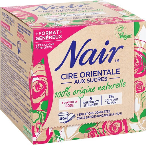 [NAIR1] Nair Cire Orientale Aux Sucres à L'Extrait de Rose 350ml