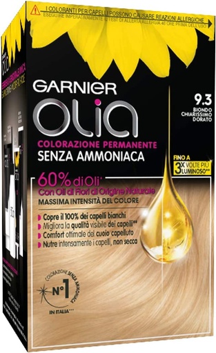 Garnier Olia Coloration Permanente à l’Huile Sans Ammoniaque 9.3 Biondo Chiarissimo Dorato