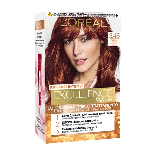 [LOR388] L'Oréal Excellence Intense Coloration Permanente 5.45 Castano Chiaro Ramato Mogano