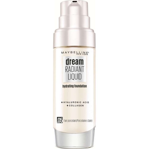 [MAY368] Maybelline Dream Radiant Liquid Fond de Teint 05 Fair Porcelain/Porcelaine Claire 30ml