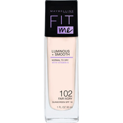 [MAY442] Maybelline Fit Me Luminous & Smooth Fond de Teint 102 Fair Ivory 30ml