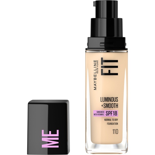 [MAY443] Maybelline Fit Me Luminous & Smooth Fond De Teint 110 Porcelain FPS 18 30ml