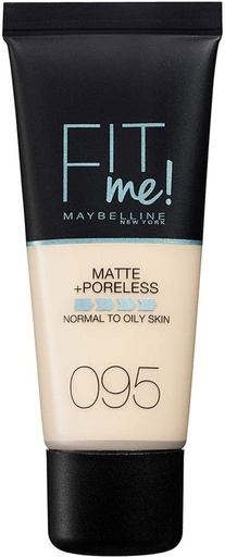 [MAY382] Maybelline Fit Me Matte & Poreless Fond de Teint Fluide 095 Porcelaine Claire 30ml