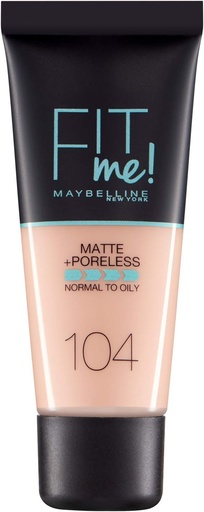 [MAY379] Maybelline Fit Me Matte & Poreless Fond de Teint Fluide 107 Rose Beige 30ml